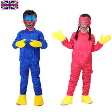 Poppy Playtime Huggy Wuggy Cosplay Costume Party Jumpsuit Fancy Dress Outfit New