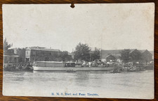 HMS HART & FAME  TIENTSIN Antique Real Photograph Post Card NAVY BATTLESHIPS