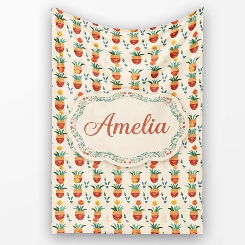 Soft fleece blanket terracotta - fleece,