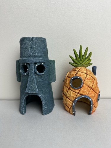Spongebob and squidward houses - and,