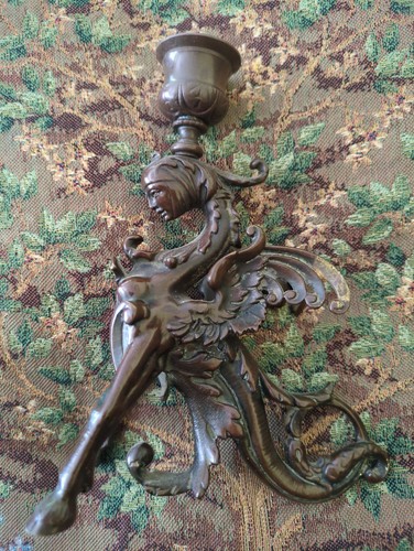 Antique bronze harpy - antique, figural