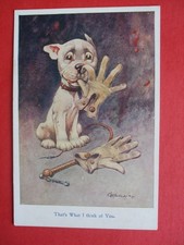 Studdy comic dog holds - g,