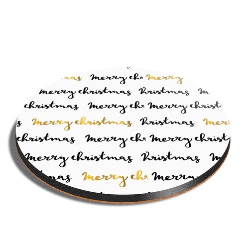 Round mdf coaster merry - mdf,