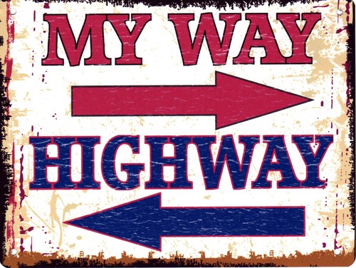 Way highway metal - my, sign