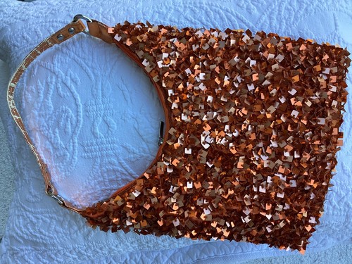 Vintage orange square sequins - vintage,