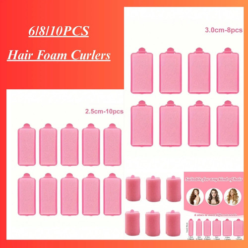 Hair foam curlers rollers - foam,