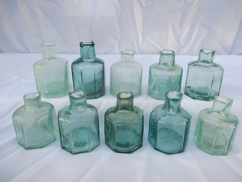 10x vintage old - antique, glass