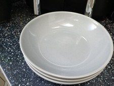 DENBY GREY PASTA BOWLS X 3 - 22CM