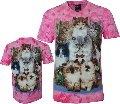 Tie dye shirt kittens - tie,