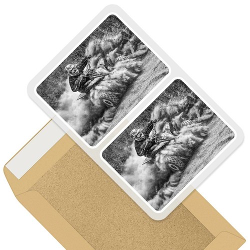 Rectangle stickers 10cm bw - stickers,