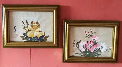 Vintage chinese silk - vintage, paintings