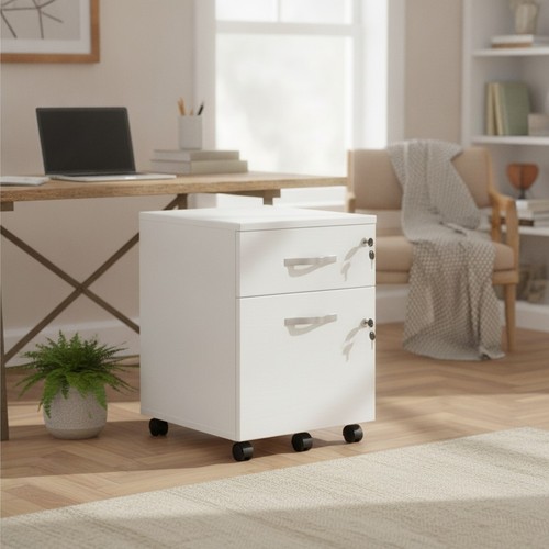 Lockable file cabinet white - cabinet,