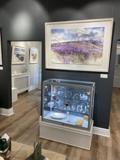 Glass Jewellery Display Cabinet with Wooden Storage Plinth