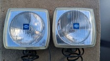 Vintage 80's SQUARE  HELLA  DRIVING SPOT  LIGHTS Porsche Bmw Mercedes VW 
