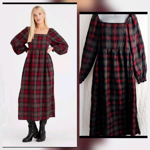 Tartan prairie dress 22 - tu,
