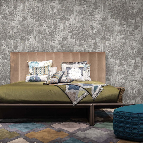 Grey silver textured wallpaper - silver,