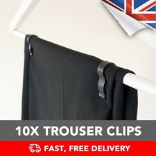 Trouser Grips Hanger Clips for Trouser Bar Clothes Plastic - UK - Low Cost!