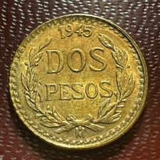 1945 Mexico Dos Pesos .900