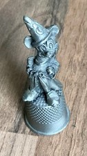 Vintage Novelty Disney Treasures Sorcerers Apprentice Pewter Sewing Thimble
