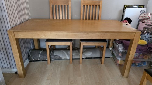 Large wood dinning - wood, table