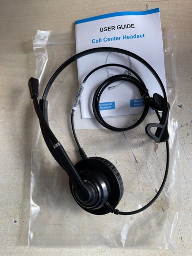 Monaural headset with boom - with,
