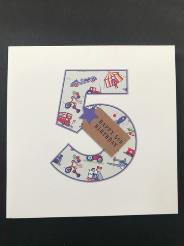 5th birthday card boy - , age