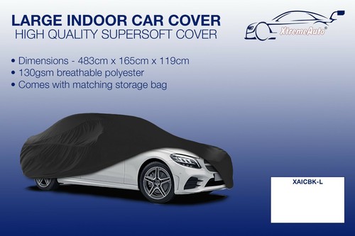 Large black indoor car cover - large,