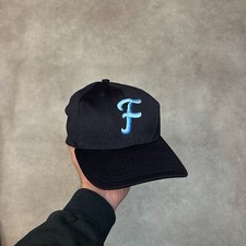 F Embroidered Baseball Hat Mens Medium Fitted Flex Fit Cap Black