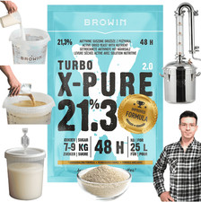 X-pure TURBO YEAST 48 hours 21.3%  Spirit Browin - Vodka Making 25L