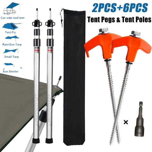 Telescopic tarp pole - telescopic,