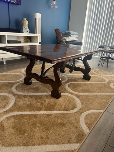 Solid walnut wood coffee table - solid,