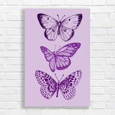 Elegant Blue Butterfly Purple