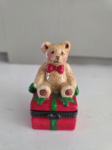 Christmas teddy bear enamel - teddy,