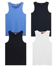 Superdry Vest Top Mens Essential Logo Summer Vest Sleeveless Black Blue White
