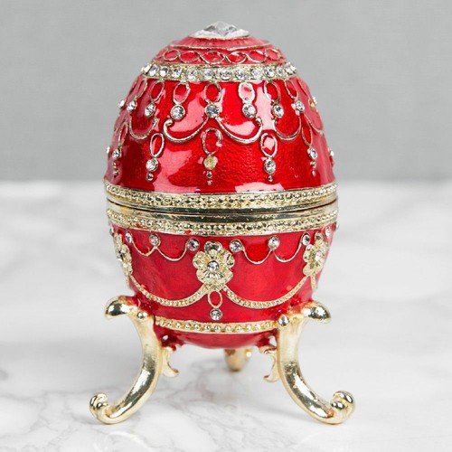 Decorative red large enamel - red,