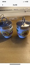Pair rare Beautiful Royal Worcester Egg Coddles fantastic condition bargain old 