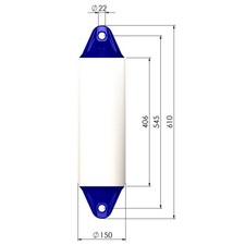 Boat White Fender F1 Polyform