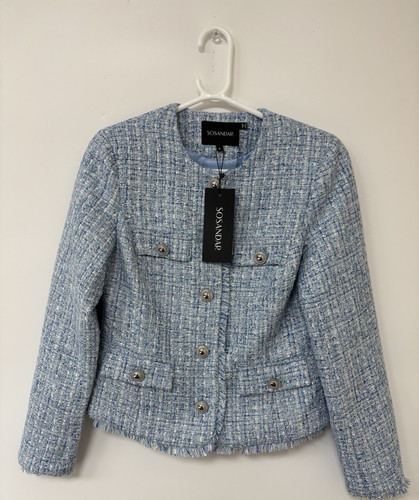 Sosandar blue textured boucle - blue,
