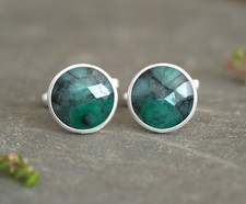 10ct emerald cufflink - 10ct, in