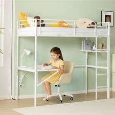 Single Solid Metal Loft Bed