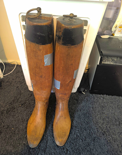 Vintage antique wooden boot - vintage,