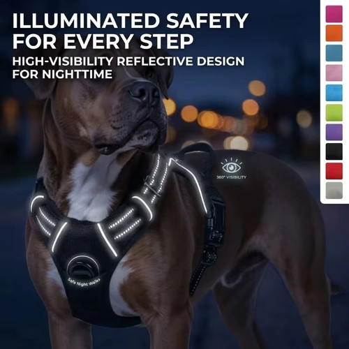 Adjustable dog harness - adjustable, harness,