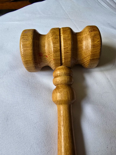 Hand turned wooden auctioneer - hand-turned,