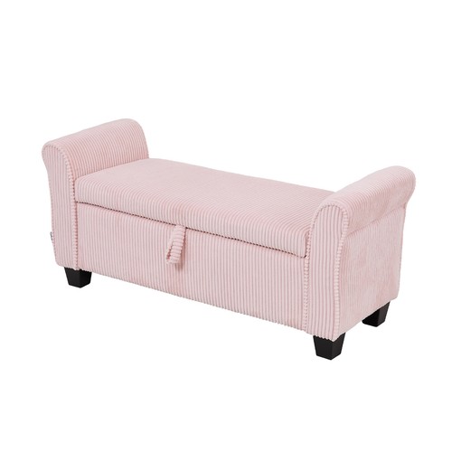 Storage ottoman bench corduroy - storage,