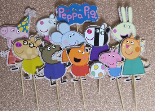 Peppa pig cake toppers x10 - toppers,