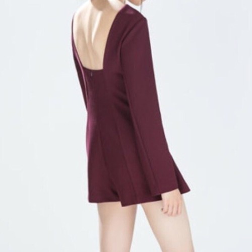 Zara playsuit wine burgundy