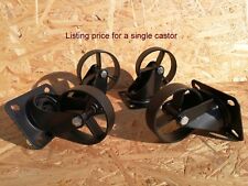 Industrial furniture swivel metal castors casters wheels vintage 8,9 cm black