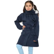 Kids Hooded Navy Parka Jacket