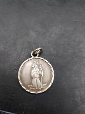 Minimalist Henry Griffith & Son Silver St Christopher Pendant Full Hallmark HG&S