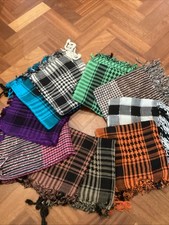 10 Pcs Joblot Arab Head Scarf Wrap Arafat Shemagh Keffiyeh Check Neck Shawl W2